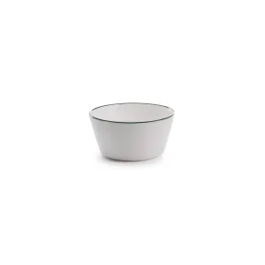 Bowl large - Milk White with Kawakawa Rim