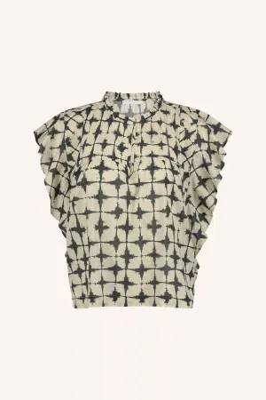 danee square tie dye blouse