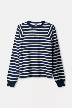 Top stripped blue white