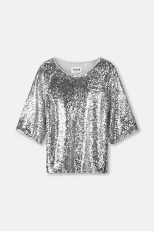 Top sequins silver