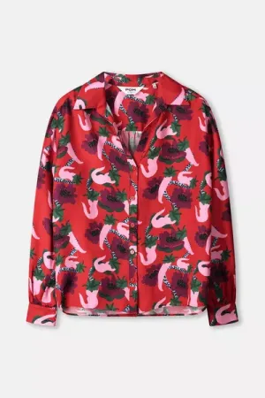 blouse violet picnic delight