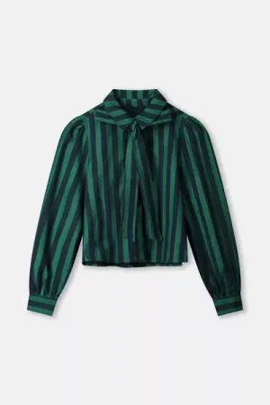 blouse denim stripped