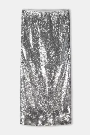 skirt sequins silver