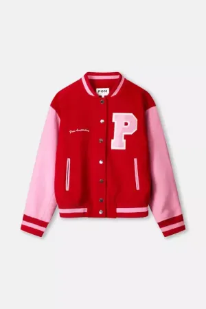 jacket baseball chili red