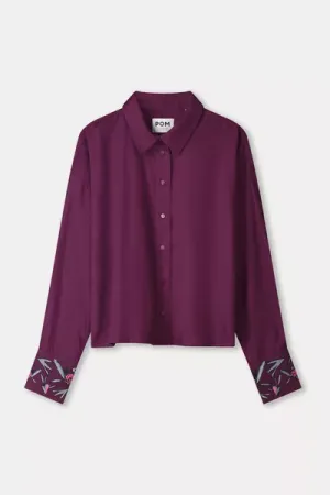 blouse plum melange