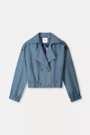 jacket boucle dawn blue
