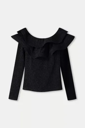 top glitter noir