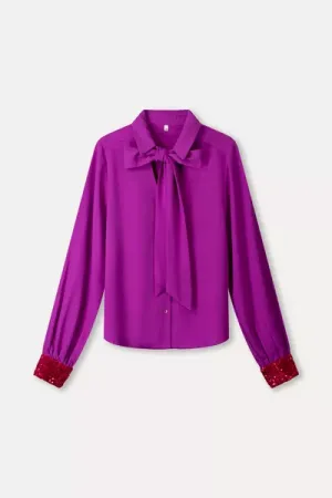 blouse bow frosting pink