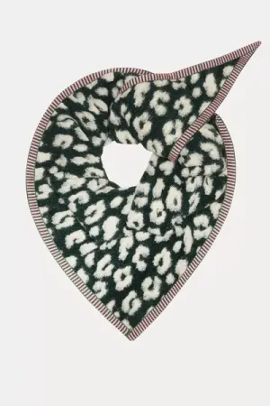 shawl leopard green