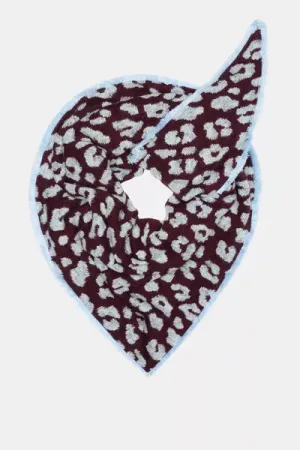 shawl leopard plum