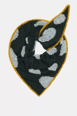 shawl dots green