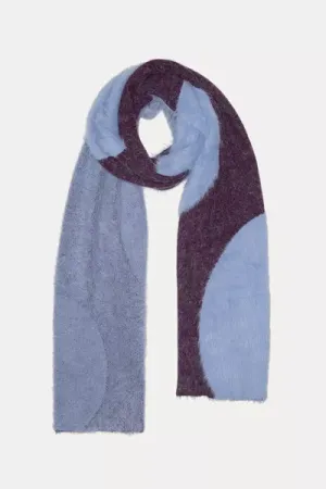 shawl dots plum