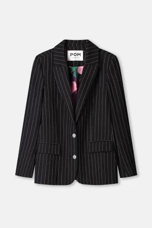 Blazer noir striped
