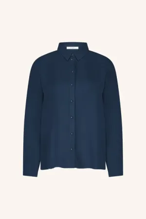 donna satin stripe blouse